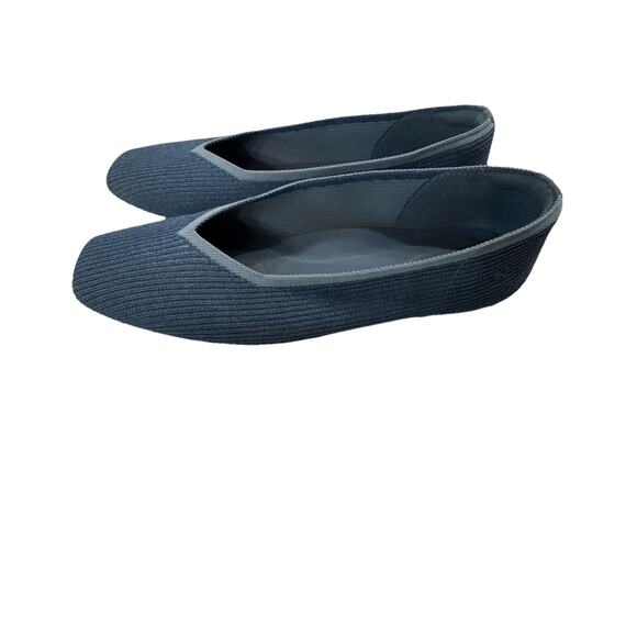 Vivaia Denim Blue Margot 2.0 Square-Toe-V Cut Women's Flats EU 42 (US 10.5-11) - Picture 5 of 9